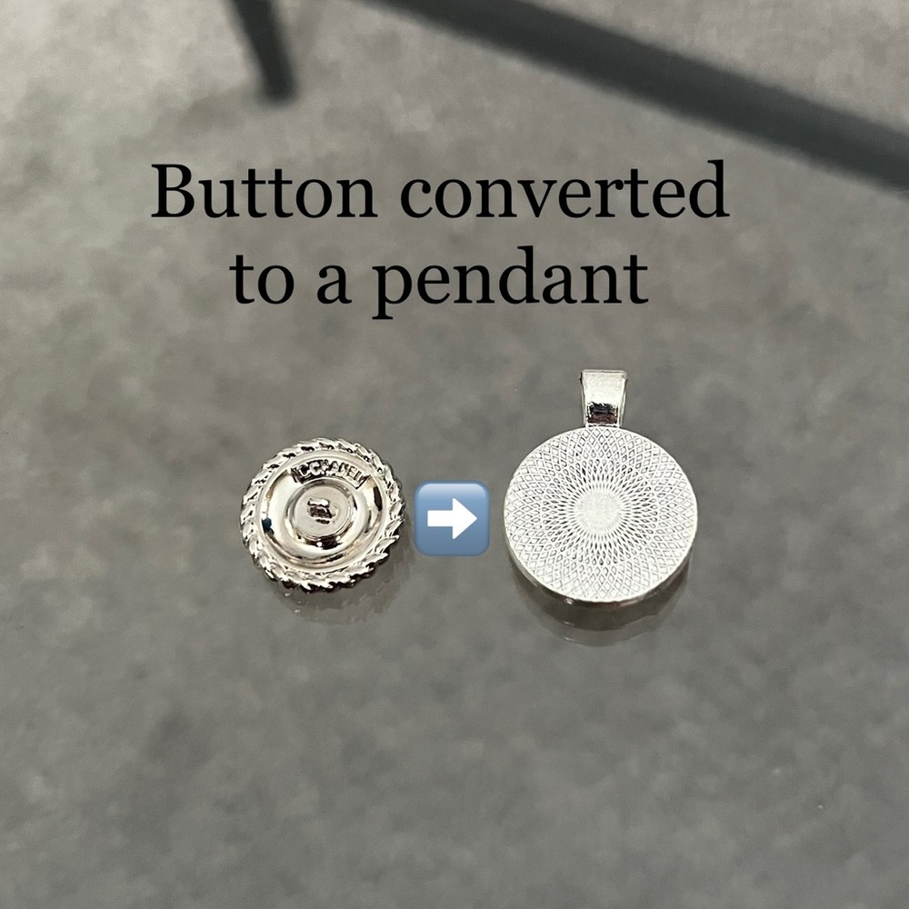Authentic Designer Button To Pendant - Picture 3 of 3
